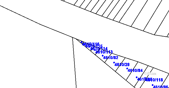 Parcela st. 4610/115 v KÚ Blatnice pod Svatým Antonínkem, Katastrální mapa
