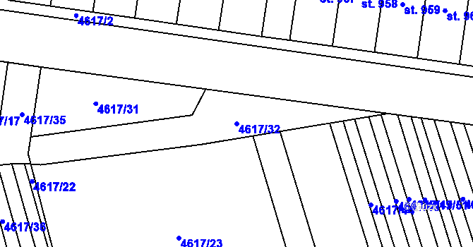 Parcela st. 4617/32 v KÚ Blatnice pod Svatým Antonínkem, Katastrální mapa