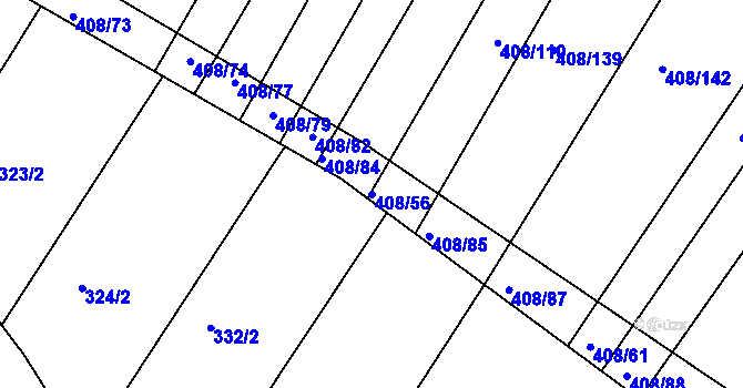 Parcela st. 408/56 v KÚ Blatnice, Katastrální mapa