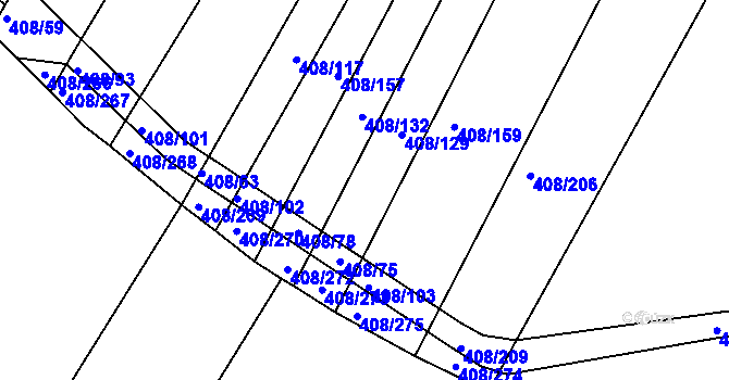 Parcela st. 408/205 v KÚ Blatnice, Katastrální mapa