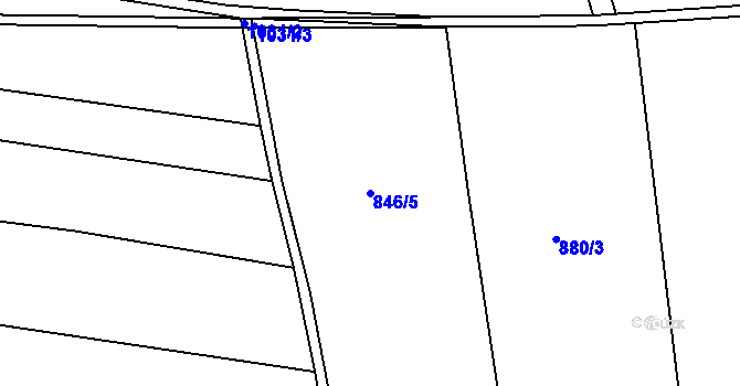 Parcela st. 846/5 v KÚ Blatnice, Katastrální mapa