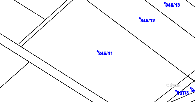 Parcela st. 846/11 v KÚ Blatnice, Katastrální mapa