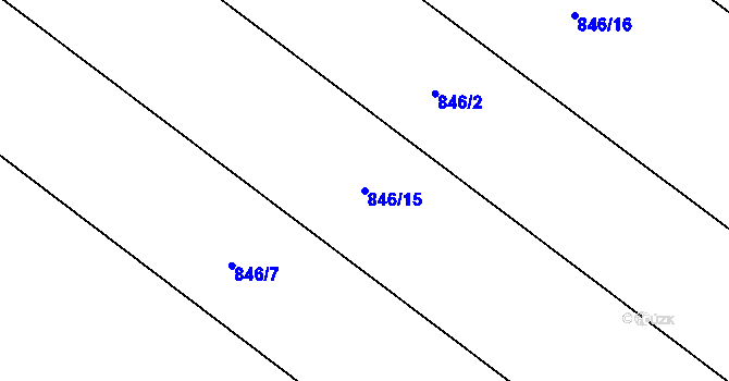 Parcela st. 846/15 v KÚ Blatnice, Katastrální mapa