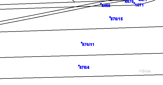 Parcela st. 876/11 v KÚ Blatnice, Katastrální mapa