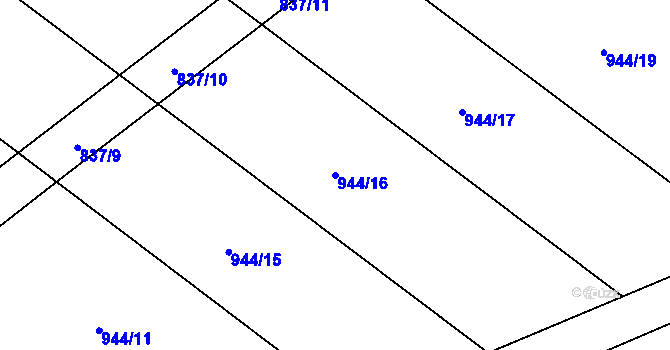 Parcela st. 944/16 v KÚ Blatnice, Katastrální mapa