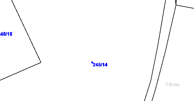 Parcela st. 245/7 v KÚ Ohrazenice na Moravě, Katastrální mapa
