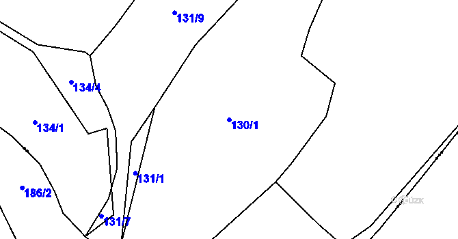 Parcela st. 130/1 v KÚ Šerchov, Katastrální mapa