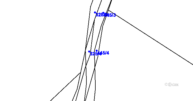 Parcela st. 445/4 v KÚ Šerchov, Katastrální mapa