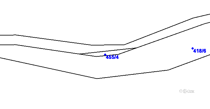 Parcela st. 455/4 v KÚ Šerchov, Katastrální mapa