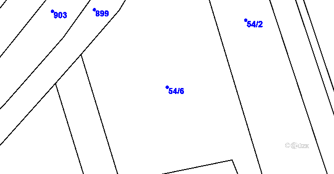 Parcela st. 54/6 v KÚ Malměřice, Katastrální mapa