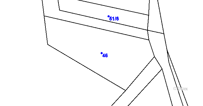 Parcela st. 46 v KÚ Malý Ratmírov, Katastrální mapa
