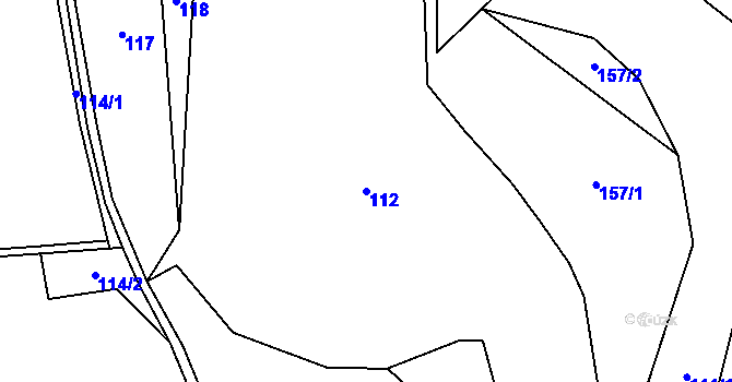 Parcela st. 112 v KÚ Malý Ratmírov, Katastrální mapa