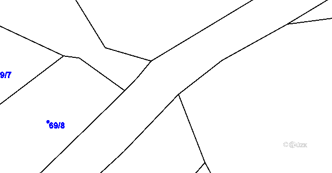 Parcela st. 67/2 v KÚ Oldřiš u Blažejova, Katastrální mapa