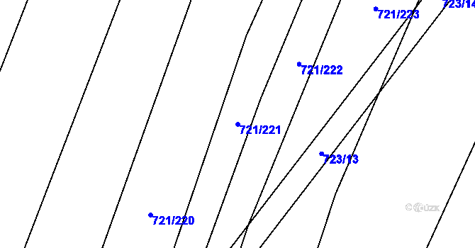 Parcela st. 721/221 v KÚ Blažovice, Katastrální mapa