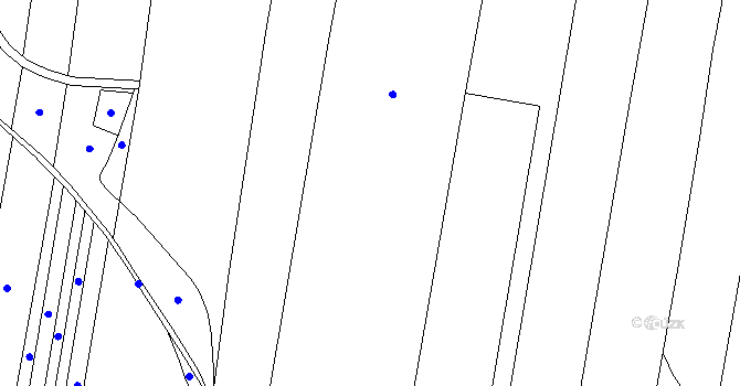 Parcela st. 656/1 v KÚ Blešno, Katastrální mapa