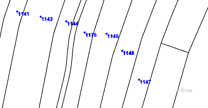 Parcela st. 656/13 v KÚ Blešno, Katastrální mapa