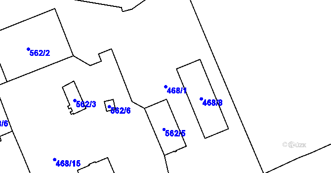 Parcela st. 468/1 v KÚ Chotiměř u Blížejova, Katastrální mapa
