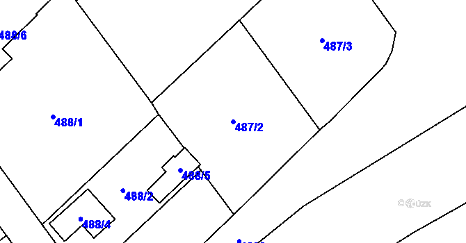Parcela st. 487/2 v KÚ Chotiměř u Blížejova, Katastrální mapa
