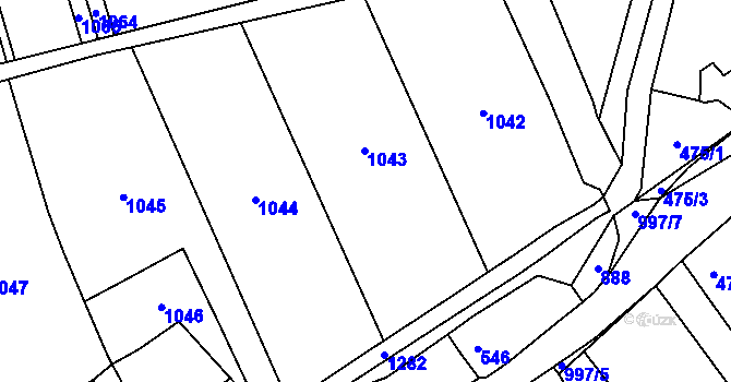 Parcela st. 547 v KÚ Chotiměř u Blížejova, Katastrální mapa