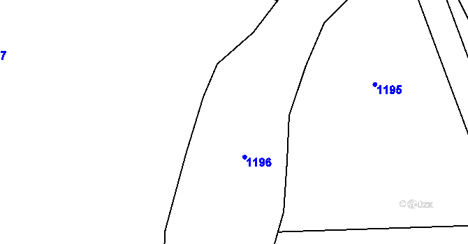 Parcela st. 605 v KÚ Chotiměř u Blížejova, Katastrální mapa