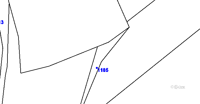 Parcela st. 855/4 v KÚ Chotiměř u Blížejova, Katastrální mapa