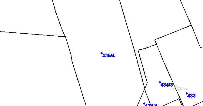 Parcela st. 435/4 v KÚ Chotiměř u Blížejova, Katastrální mapa