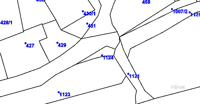Parcela st. 871/1 v KÚ Chotiměř u Blížejova, Katastrální mapa