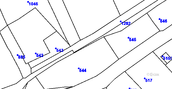 Parcela st. 1004/3 v KÚ Chotiměř u Blížejova, Katastrální mapa