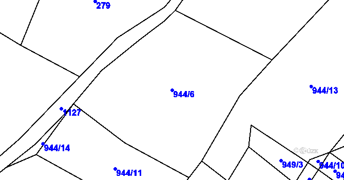 Parcela st. 944/6 v KÚ Blíževedly, Katastrální mapa