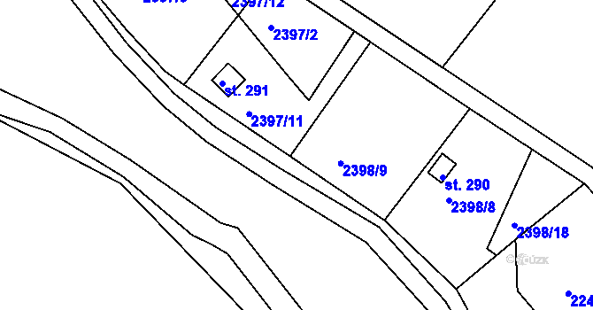 Parcela st. 2398/21 v KÚ Městys Blížkovice, Katastrální mapa