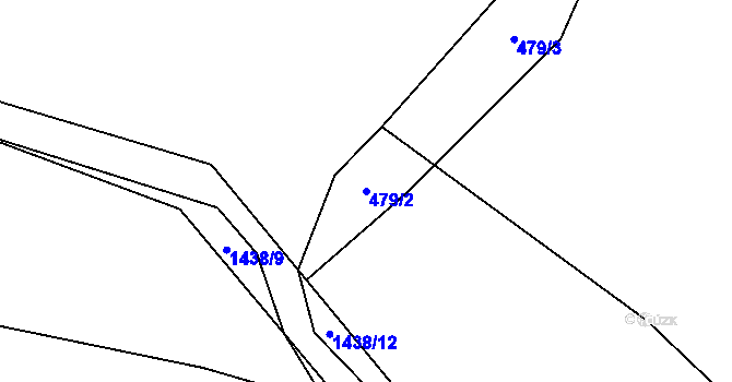 Parcela st. 479/2 v KÚ Blovice, Katastrální mapa