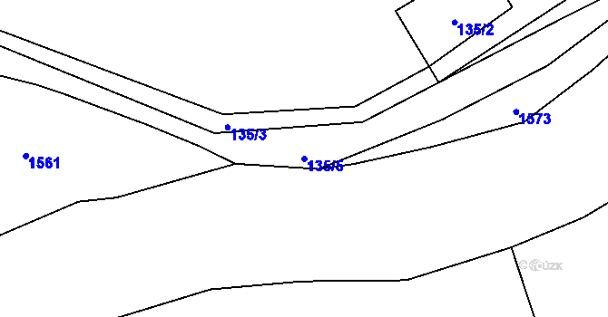 Parcela st. 135/5 v KÚ Blšany, Katastrální mapa