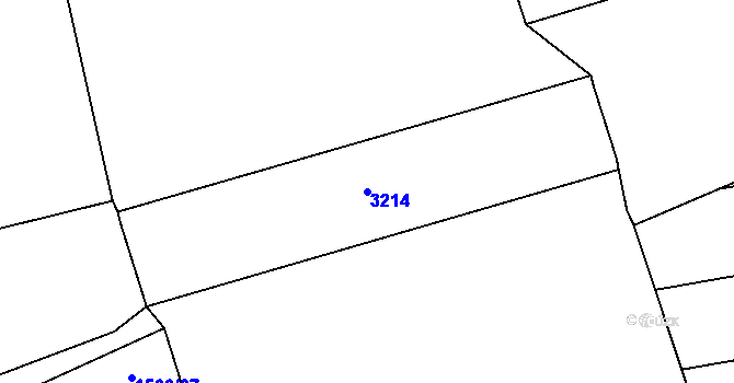 Parcela st. 3214 v KÚ Blučina, Katastrální mapa