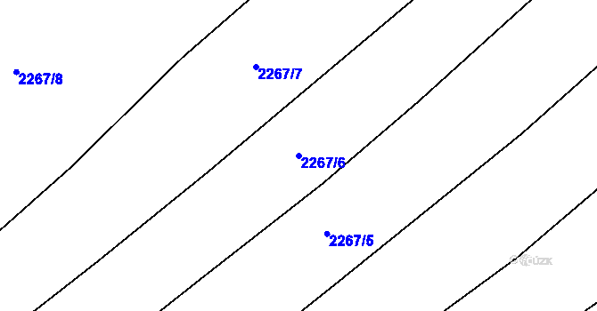 Parcela st. 2267/6 v KÚ Blučina, Katastrální mapa