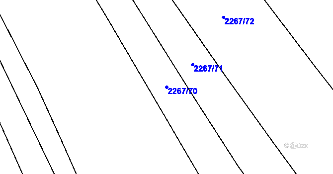 Parcela st. 2267/70 v KÚ Blučina, Katastrální mapa