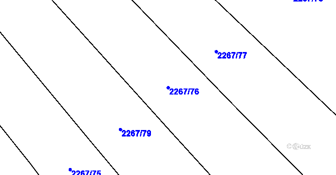 Parcela st. 2267/76 v KÚ Blučina, Katastrální mapa