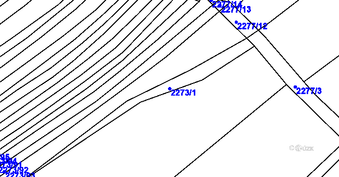 Parcela st. 2273/1 v KÚ Blučina, Katastrální mapa
