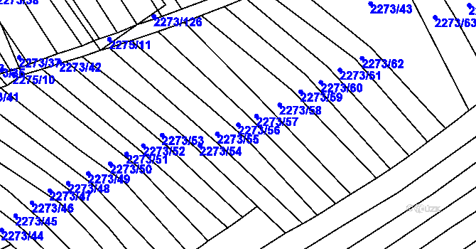 Parcela st. 2273/56 v KÚ Blučina, Katastrální mapa
