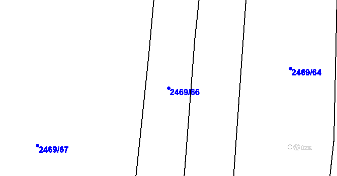 Parcela st. 2469/66 v KÚ Blučina, Katastrální mapa