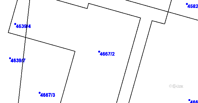 Parcela st. 4667/2 v KÚ Blučina, Katastrální mapa