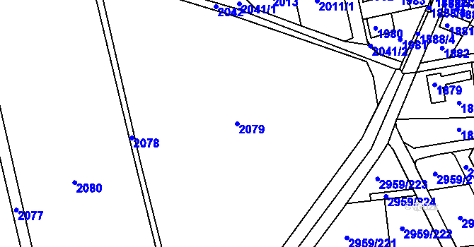 Parcela st. 2079 v KÚ Bludov, Katastrální mapa
