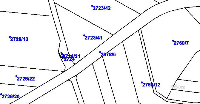 Parcela st. 2978/6 v KÚ Bludov, Katastrální mapa