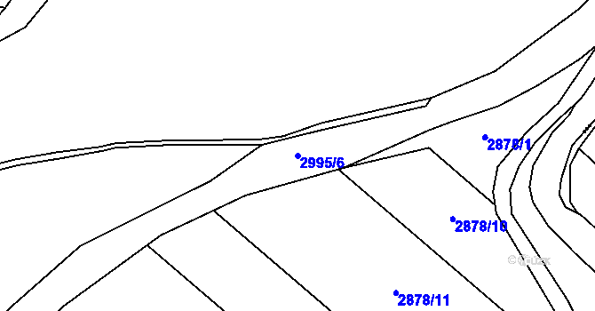 Parcela st. 2995/6 v KÚ Bludov, Katastrální mapa