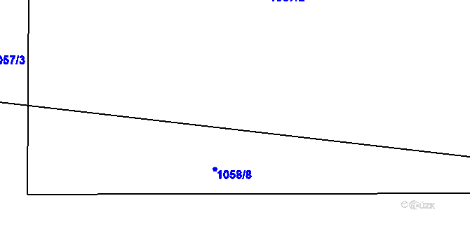 Parcela st. 1058/7 v KÚ Bludov, Katastrální mapa
