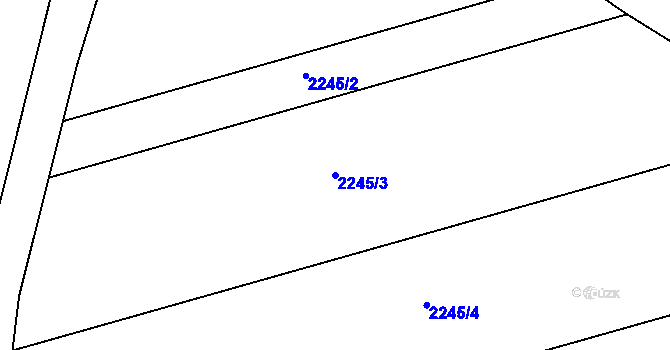 Parcela st. 2245/3 v KÚ Bludov, Katastrální mapa