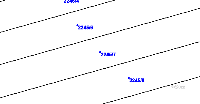 Parcela st. 2245/7 v KÚ Bludov, Katastrální mapa