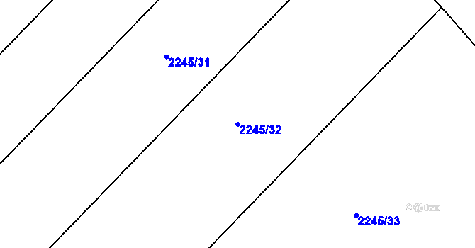 Parcela st. 2245/32 v KÚ Bludov, Katastrální mapa