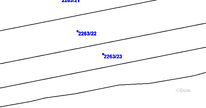 Parcela st. 2263/23 v KÚ Bludov, Katastrální mapa