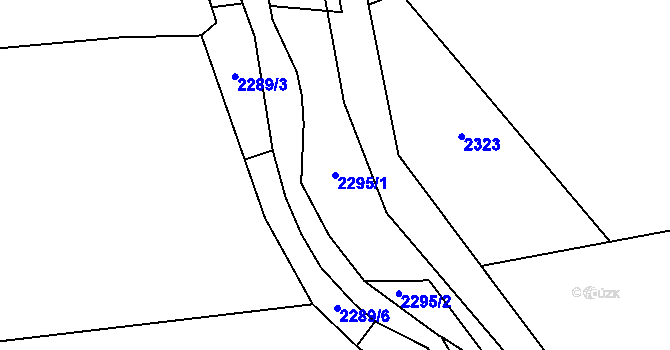 Parcela st. 2295/1 v KÚ Bludov, Katastrální mapa
