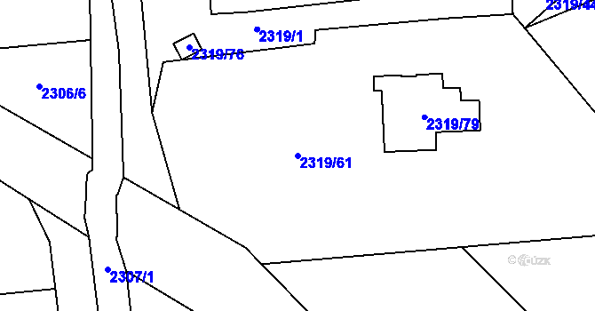 Parcela st. 2319/61 v KÚ Bludov, Katastrální mapa